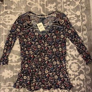 Floral Lucky Brand mid sleeve shirt